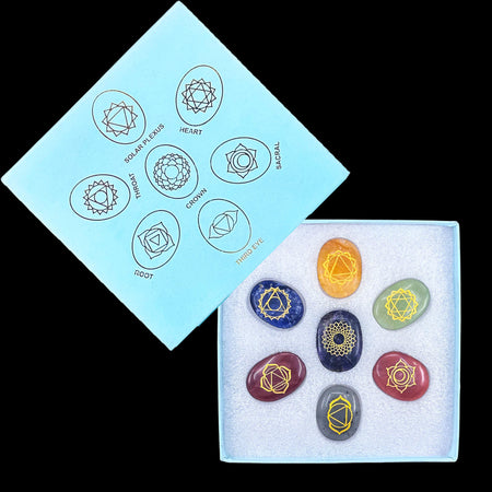 7 Chakra Set in Blue Box